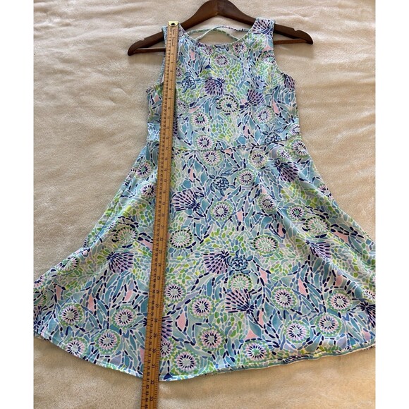 Lilly Pulitzer Girls Dress Size 16 Caprice Blue Ibiza Open Water Turtle Seashell - Picture 4 of 9
